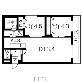 ドルチェ平岸【2階】の間取り