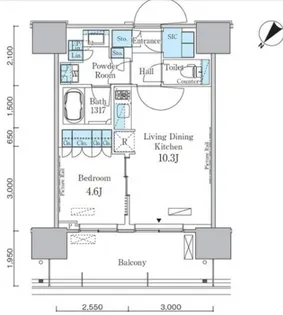 HARUMI FLAG PORT VILLAGE C棟【10階】の間取り