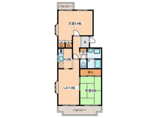グリ-ンヒル小金台【2階】の間取り