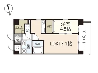 セレッソコート比治山公園【7階】の間取り