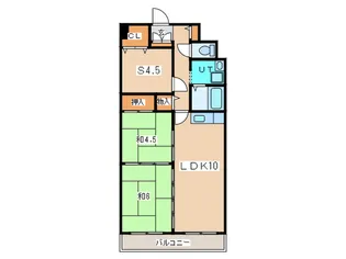 ハイツディオネ【2階】の間取り