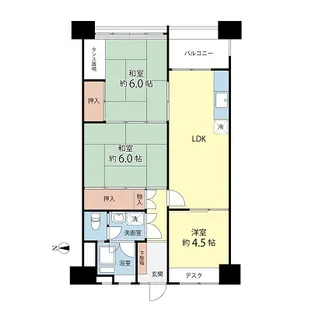 大森駅前住宅 1号棟【6階】の間取り