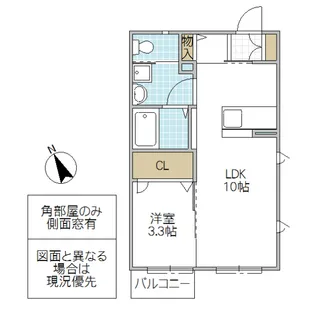 コートヤードイン田彦【1階】の間取り