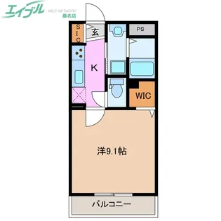 メゾンモンマルトル江場【4階】の間取り