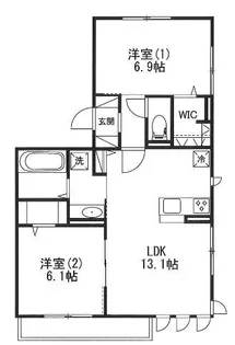 パストラル宮前平【1階】の間取り