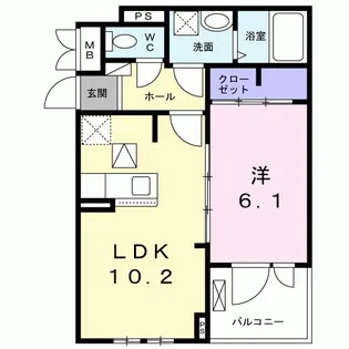 モナコII【1階】の間取り