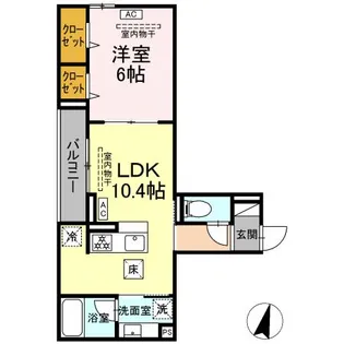 ドムスクレスト湘南台【1階】の間取り