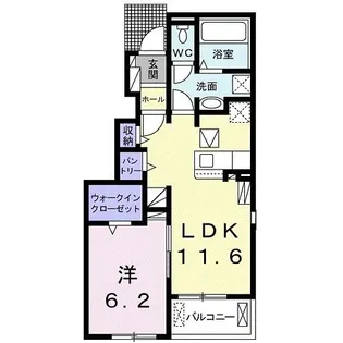 つゆくさハイツ【1階】の間取り