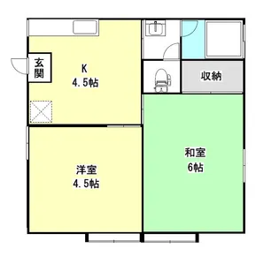 南輝コーポ東棟【2階】の間取り