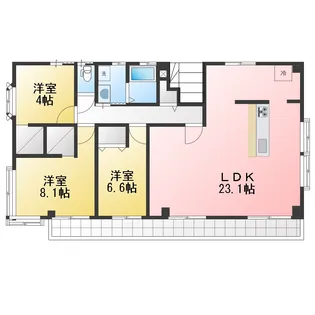 三昌コート下井草【2階】の間取り