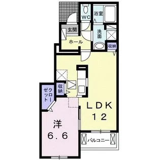 クラール元山E【1階】の間取り