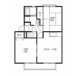 ハイツフォレストB【1階】の間取り