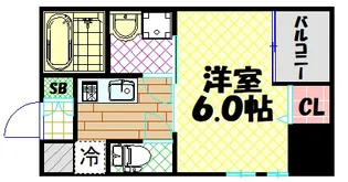 エスリード難波ステーションゲートサウステラス【3階】の間取り