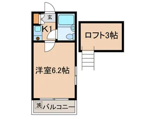 ハイム中原【2階】の間取り