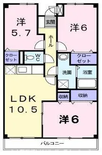 カーサフィレンツェ【3階】の間取り
