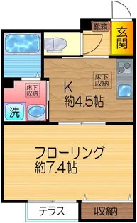 サンフラワー新中野【1階】の間取り