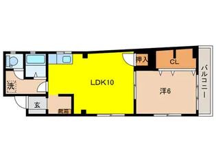 ローヤルコーポ浅野【4階】の間取り