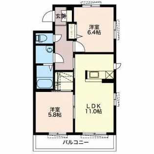 レジデンス山根【1階】の間取り