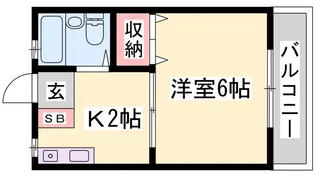 父夫山ハイツ【2階】の間取り