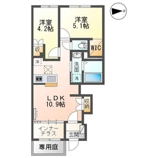 メゾンエメ【1階】の間取り