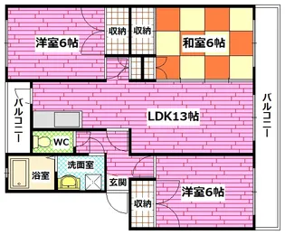 エントピア矢野【2階】の間取り