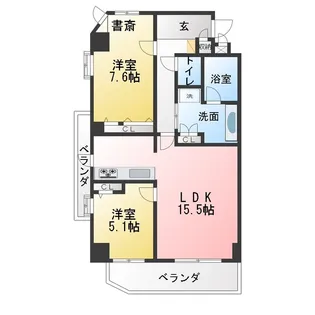 サンシエル【4階】の間取り