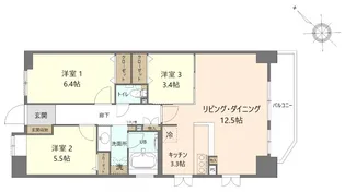 パークテラス横浜ベイ【11階】の間取り