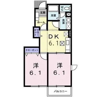 シーサイド東明【1階】の間取り
