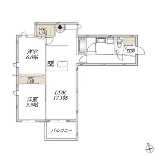 Jumeaux 北館【2階】の間取り