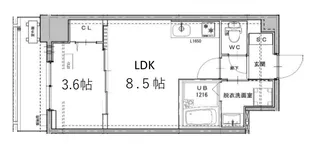 クローバー グランデ玉造【4階】の間取り