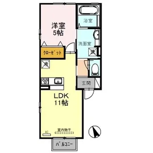 クレセントSK【1階】の間取り