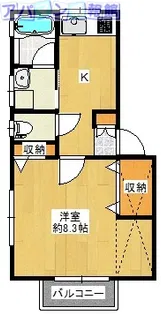 U・I笹口【1階】の間取り