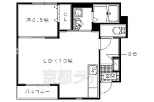 シャルムドシーレ【1階】の間取り