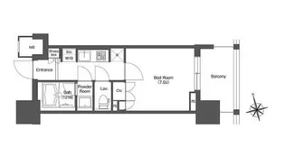 LIBR GRANT 西新宿WEST【10階】の間取り