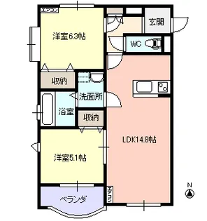 ルミナスM【1階】の間取り