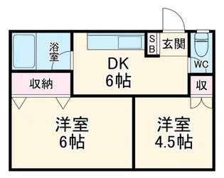 ハイム塚本【2階】の間取り