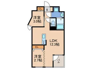 INFINITY∞ GRANDE【5階】の間取り