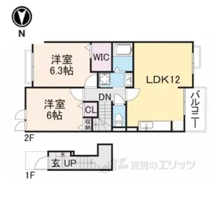 リバーサイド桜12【2階】の間取り