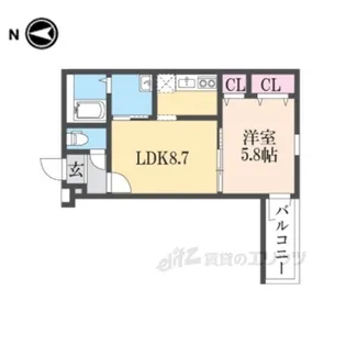 フジパレス河内花園2番館【3階】の間取り