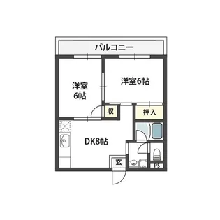 ハイツプライム【4階】の間取り