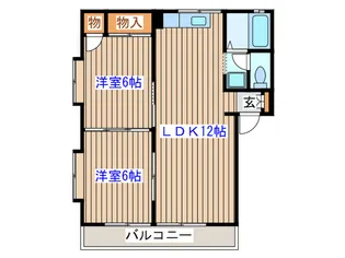 サンヒルズあけの平B【2階】の間取り