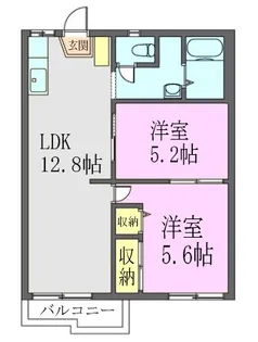 グリーンハイム(シャーメゾン)【2階】の間取り