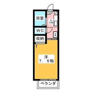 フローラ上飯田【1階】の間取り