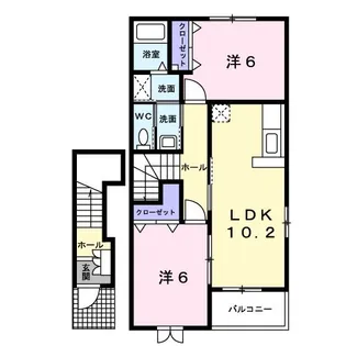 フレッチェC【2階】の間取り