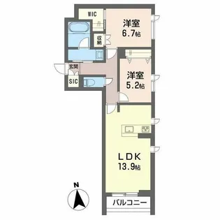シンシア【2階】の間取り