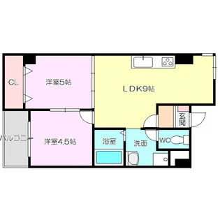 パレス東洋7号館【5階】の間取り
