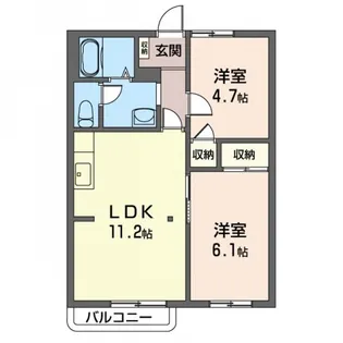ボヌールA【2階】の間取り