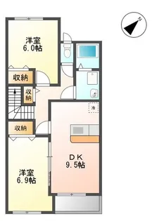 クレール ペガサス【2階】の間取り