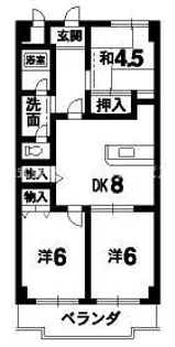 ホープス勝瑞【2階】の間取り