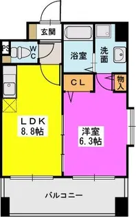ラヴィヌーヴォ【5階】の間取り